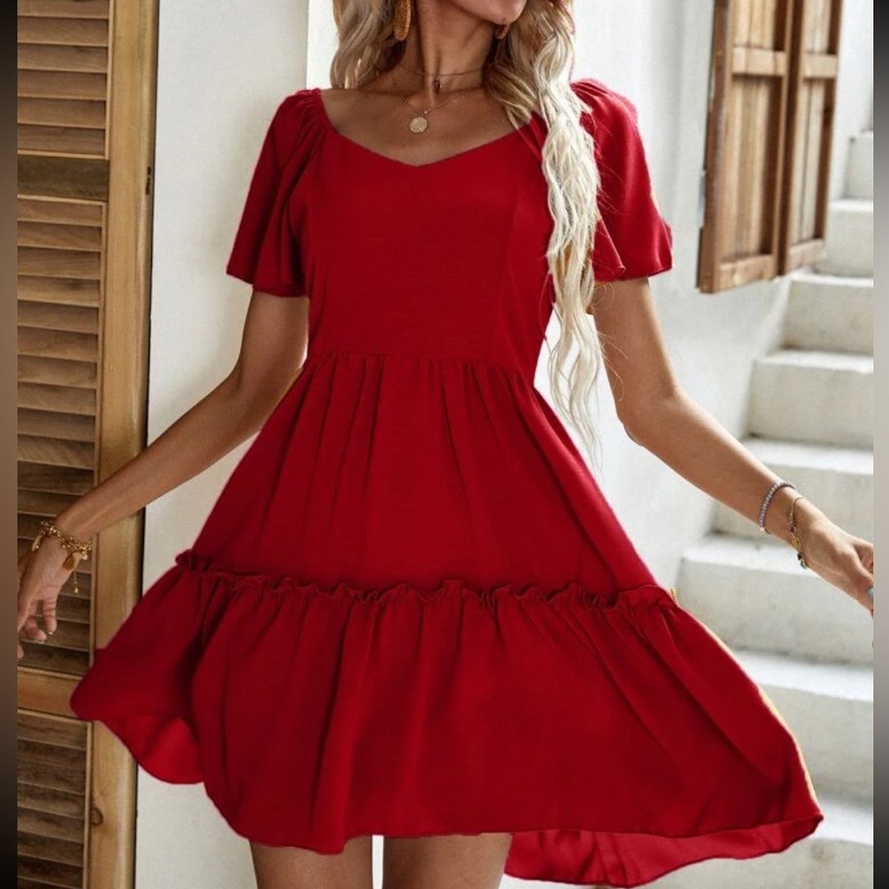 SHEIN RED DRESS - Picture 2 of 2